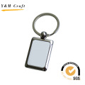 Porte-clés en métal de forme rectangulaire de haute qualité pour le cadeau (Y02276)